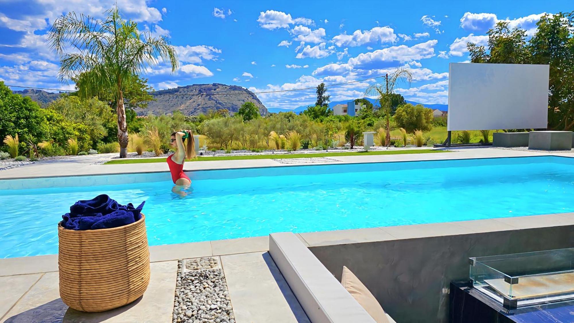 Nafplio Blue Topaz Poolside Villa Extérieur photo